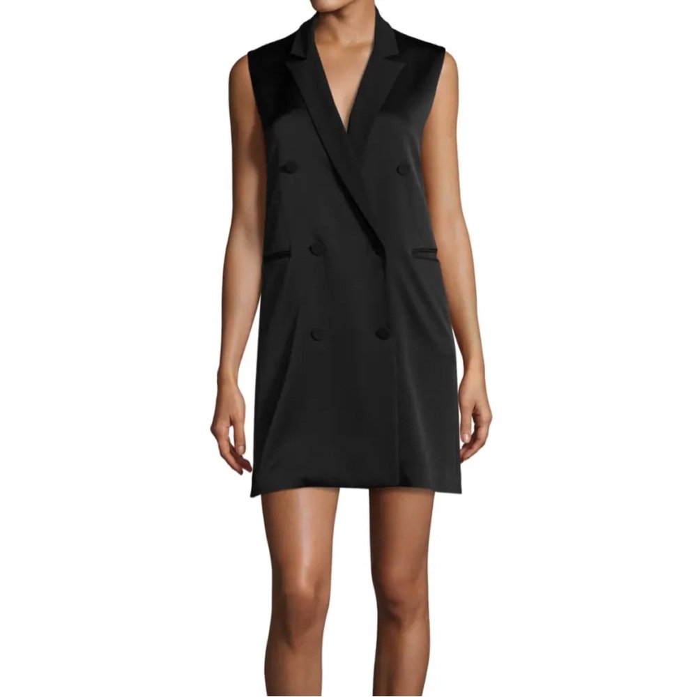 Rag & Bone Satin "Adler" Double-Breasted Mini Dress